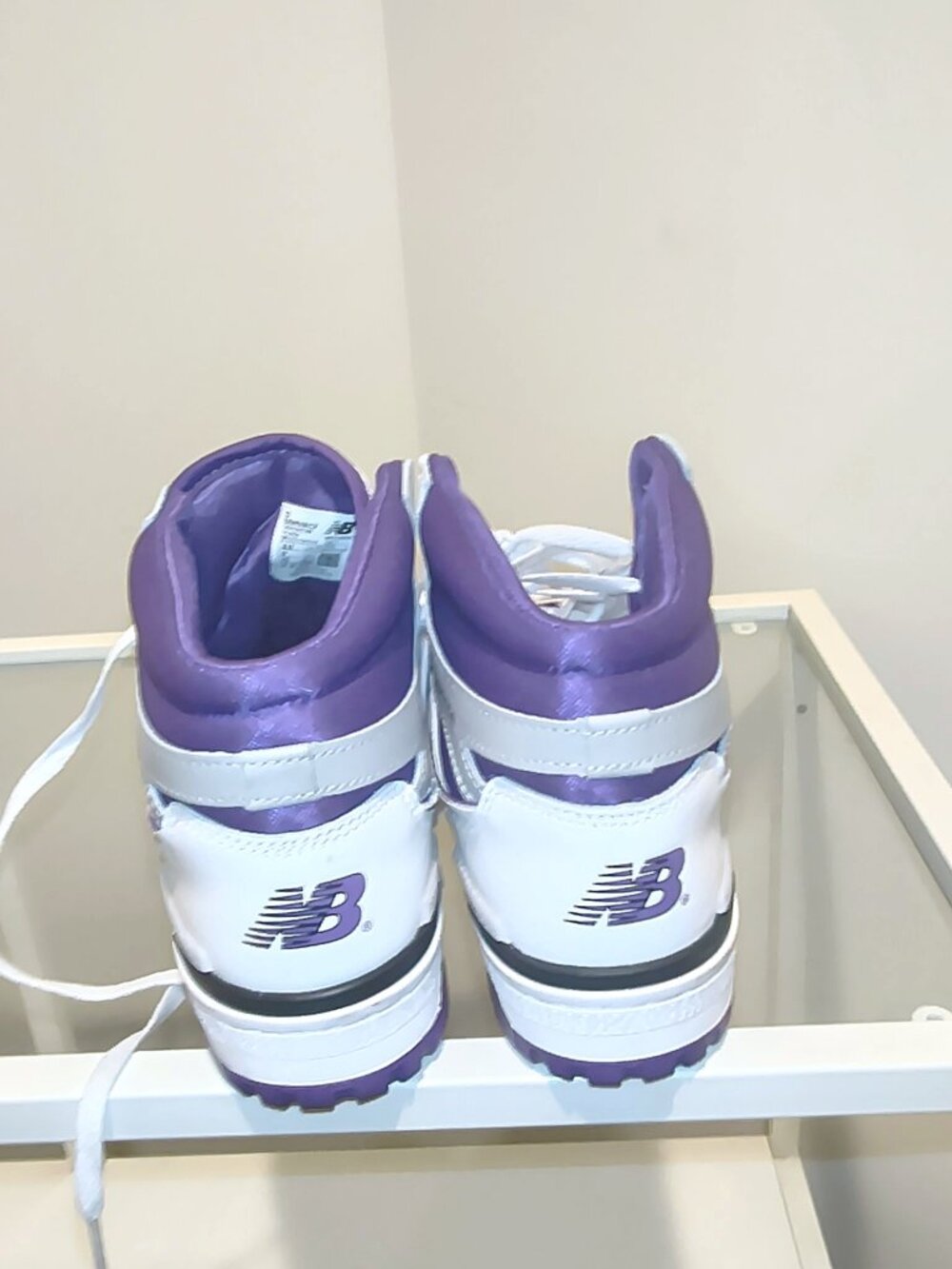 New Balance 650 High Top Sneakers White Purple Men's US 9.5